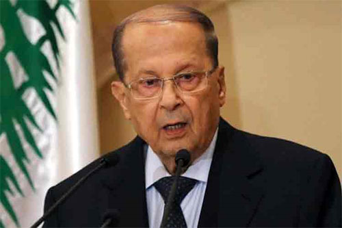 presidente de Líbano, Michel Aoun El presidente de Líbano advierte de los peligros de la drogadicción